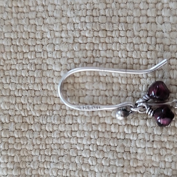 Silpada Sterling Silver,Garnet, and Yellow Quartz Dangle Earrings W1054-HTF - Picture 4 of 7